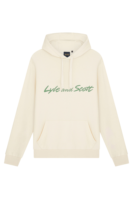 SCRIPT HOODED SWEATSHIRT VANILLA ICE/ MOLLY'S GREEN 4