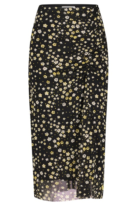 JESSY MIDI SKIRT BLACK/DIJON YELLOW 3