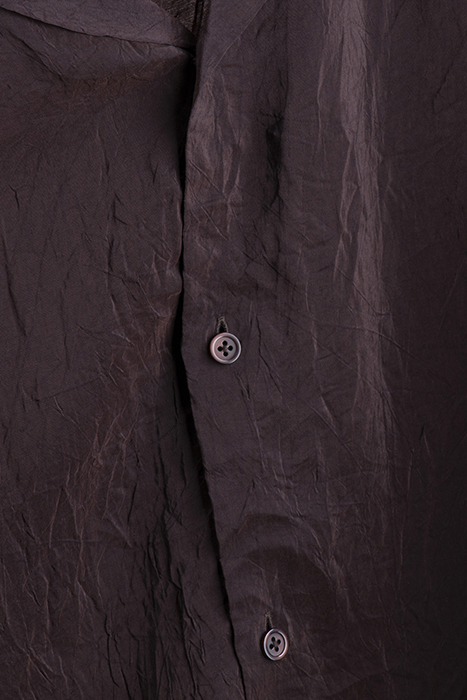 CRINKLED RESORT SHIRT DARK CHOCO 3
