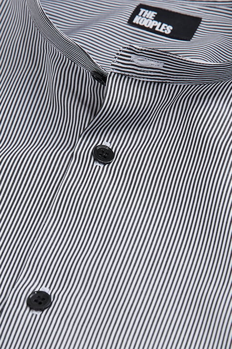 CHEMISE SLIM D COL OFFICIER BLACK WHITE 7