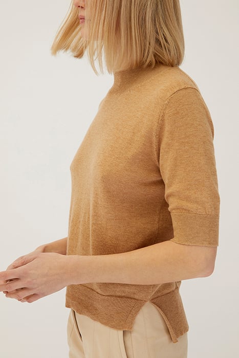 COTTON MERINO TOP CAMEL 4