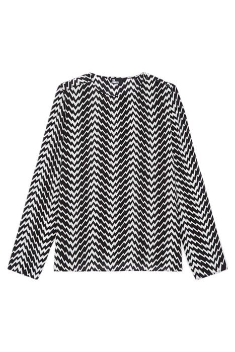 TOP MANCHES LONGUES PRINT ZIG ZAG BLACK WHITE 1