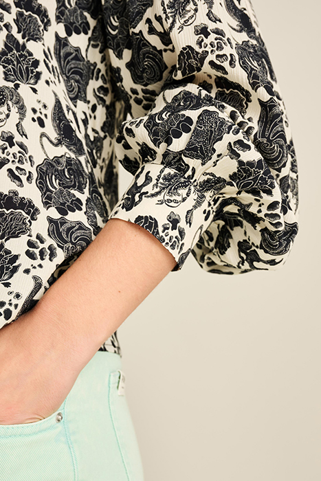 BLOUSE - OCEAN WORLD CRINKLE MULTI COLOUR 6