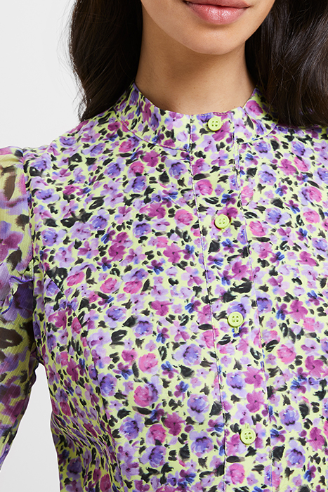 ALEZZIA ELY JACQUARD MIX DRESS GREEN 5