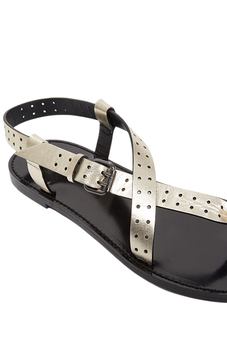 SANDALES NOIRES AVEC BRIDES PERFORÉES GOLD 4
