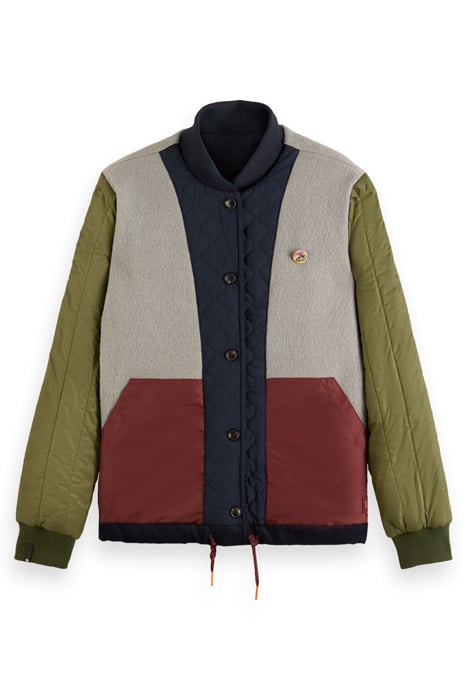 REVERSIBLE BOMBER JACKET IN MIXED QUALITIES NIGHT 6