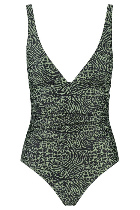 LADIES LARA SWIMSUIT MIXED ANIMAL FOREST GREEN MIXED ANIMAL 4