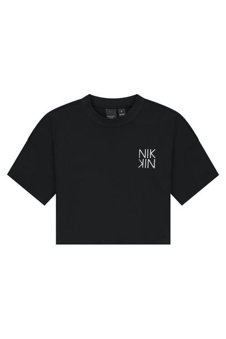 STRASS LOGO T-SHIRT BLACK 2