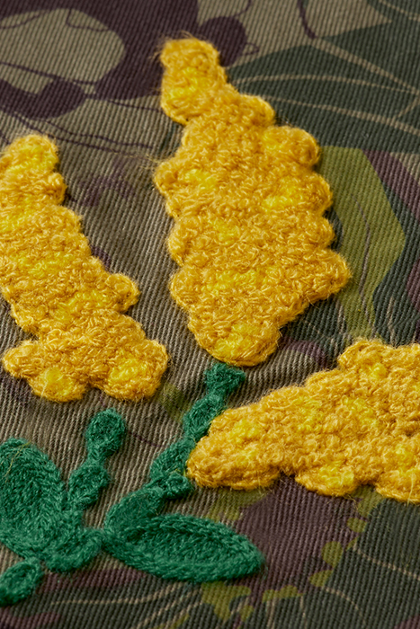 FAVE- PRINTED TWILL BERMUDA SHORT WITH EMBROIDERY CAMO FLORA 9