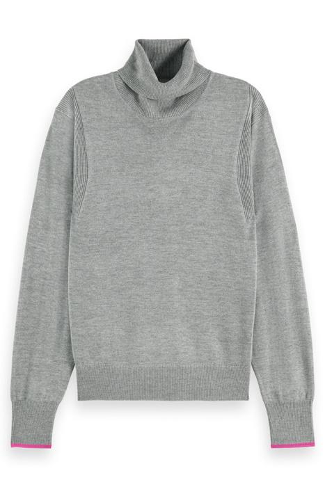 ROLL NECK PULLOVER MID GREY MELANGE 4