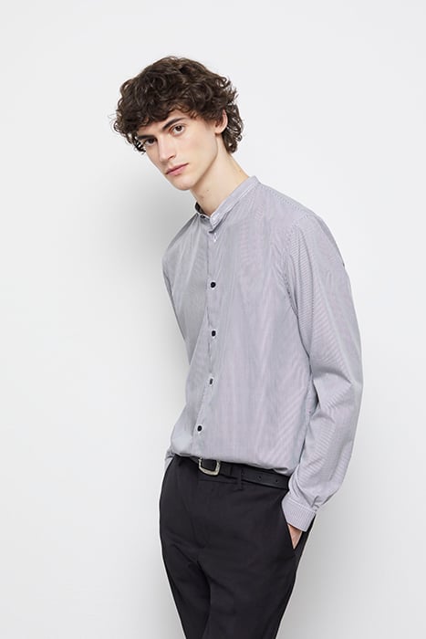 CHEMISE SLIM D COL OFFICIER BLACK WHITE by The Kooples