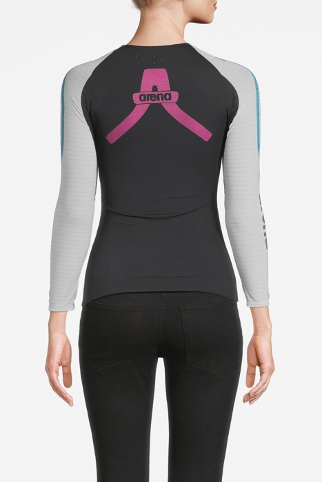 W CARBON COMPRESSION LONG SLEEVE DARK GREY-WHITE 2