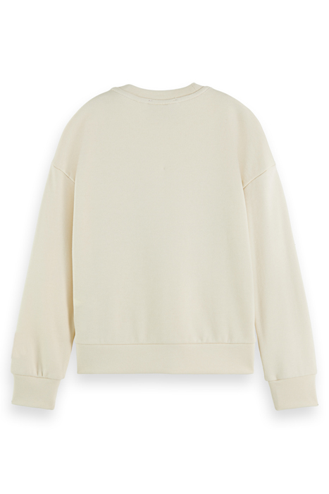 GIRLS LOOSE-FIT ARTWORK SWEATSHIRT ECRU 2