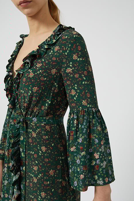 ANNIFRIDA DELPHINE WRAP DRESS GREEN 4