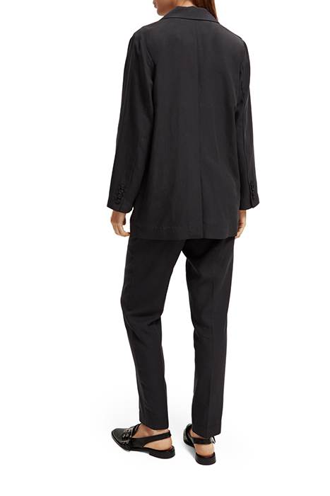 DRAPEY DOUBLE BREASTED BLAZER CHARCOAL 3