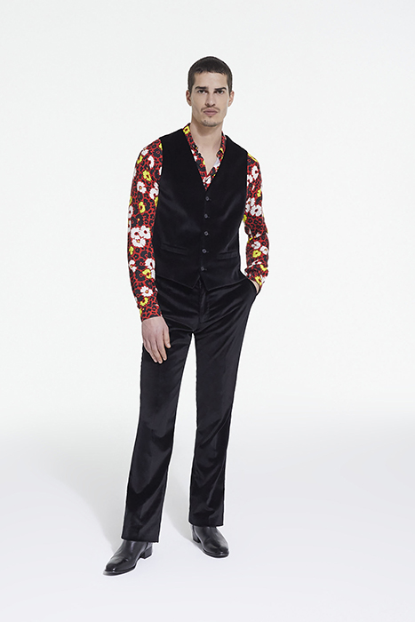 GILET COSTUME VELOURS LISSE BLACK 3