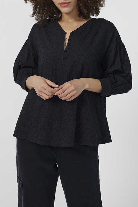 WINTER BURNOUT LS V NK TOP BLACK 1