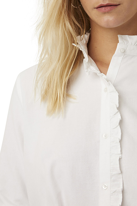 CHAMBRAY OXFORD LS BLOUSE WHITE 3