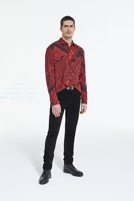 CHEMISE MANCHES LONGUES BLACK - RED 3