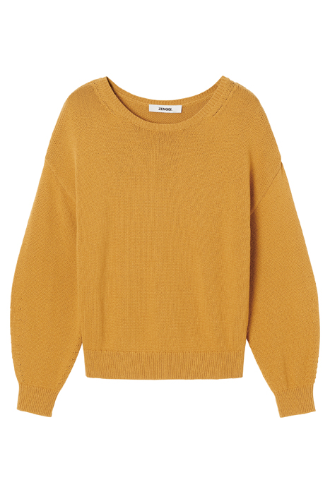 RELAXED COTTON SWEATER TUMERIC 4