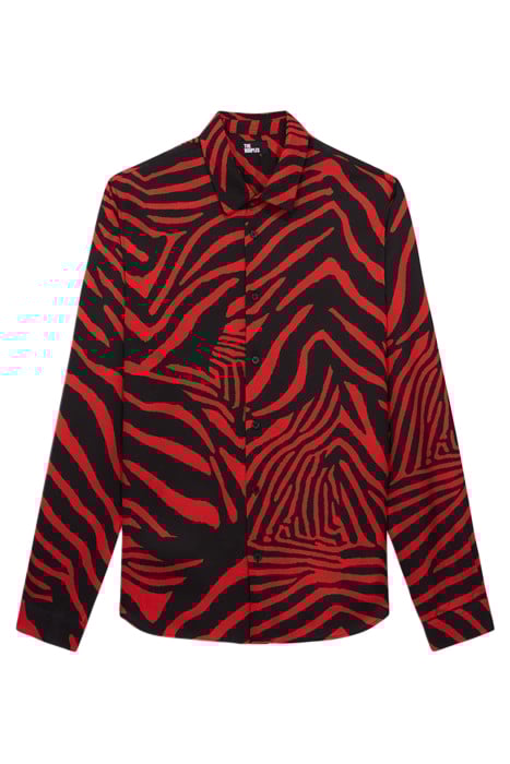 CHEMISE PYJAMA PRINT ZEBRA BLACK - RED by The Kooples