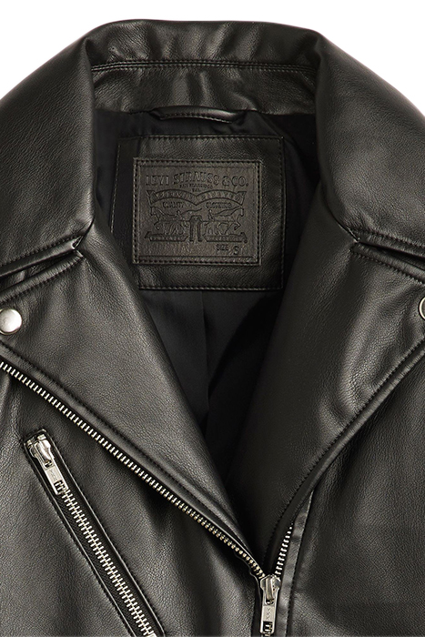 FAUX LEATHER BIKER JACKET IN BLACK 6
