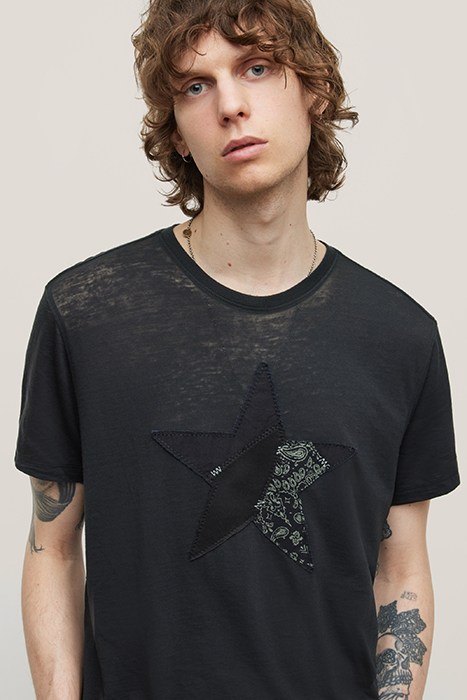 SS CREW TEE - TORN STAR BLACK 3