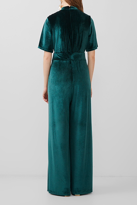 SULA VELVET SS JUMPSUIT GREEN 2