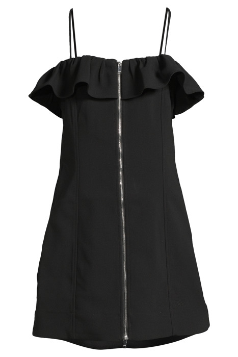 BONDED CREPE STRAP MINI DRESS BLACK 3