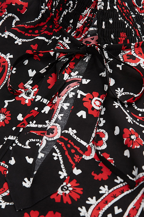 TOP EVASE A COL SMOCKE BLACK - RED 2