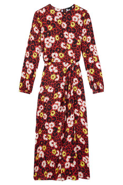 ROBE LONGUE WILD BLOSSOM RED / YELLOW 3