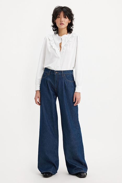 BAGGY FLARED JEANS BLUE 6