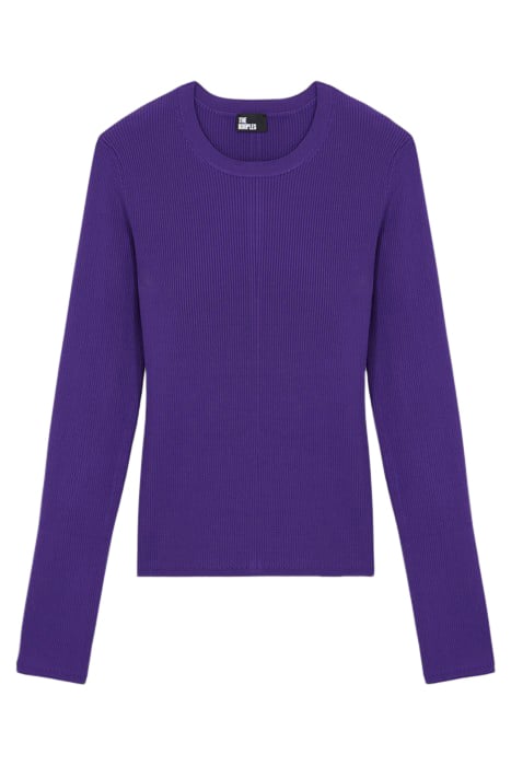 PULL COL ROND MANCHE LONGUE EN VISCOSE PURPLE by The Kooples