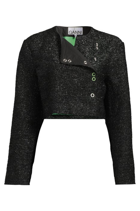 SPARKLE CROPPED BLAZER BLACK 3