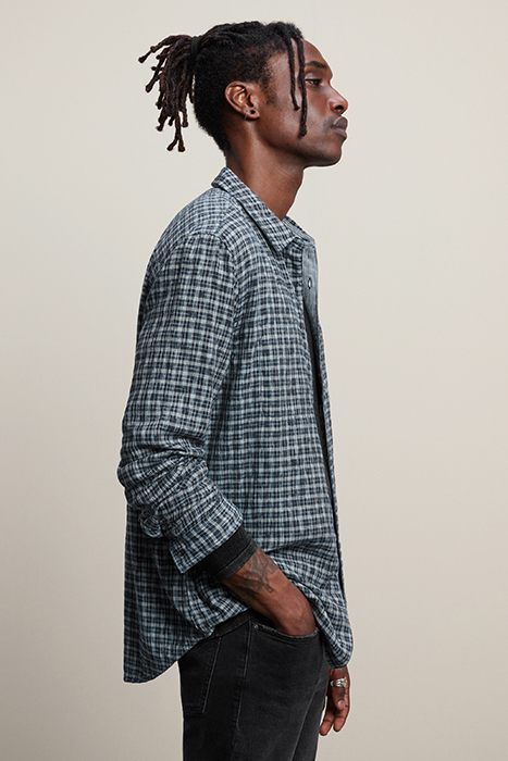 NEIL REGULAR FIT LS REVERSIBLE SPORT SHI NAVY 2