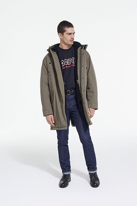 PARKA DOUBLEE DE FAUX MOUTON ALGUE 3