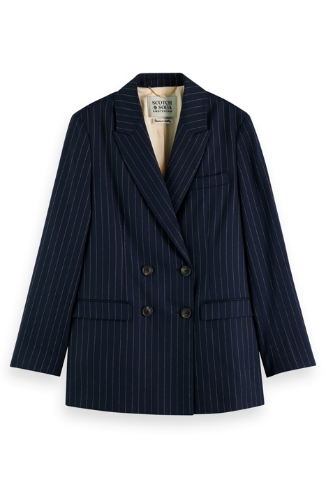 DOUBLE BREASTED PINSTRIPE BOYFRIEND BLAZER NIGHT PINSTRIPE 4