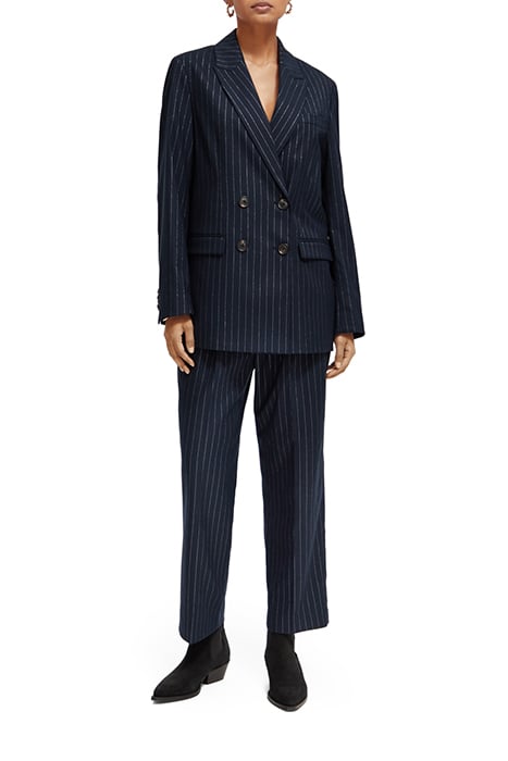 DOUBLE BREASTED PINSTRIPE BOYFRIEND BLAZER NIGHT PINSTRIPE 3