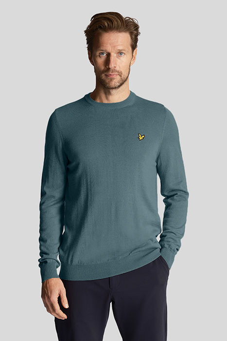 GOLF CREW NECK PULLOVER IRON BLUE 1