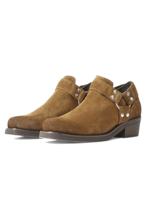 BOTTINES BASSES EN DAIM AVEC BOUCLES BROWN 2
