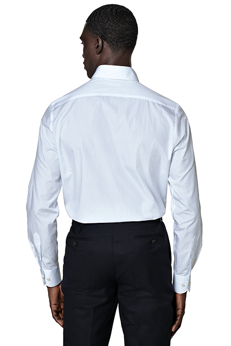 BLUE STRIPED POPLIN SLIM FIT SHIRT BLUE 2