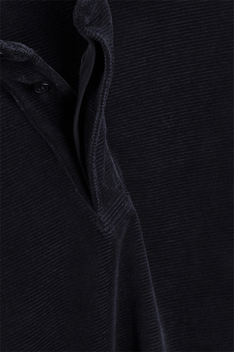 VELOUR LONGSLEEVE POLO BLACK 3