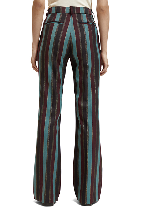 VIOLET - GLITTER STRIPE HIGH RISE FLARE PANT HERITAGE LUREX 2