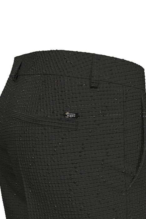 LOWRY - MID RISE SLIM LEG SEQUIN JACQUARD PANTS BLACK 9