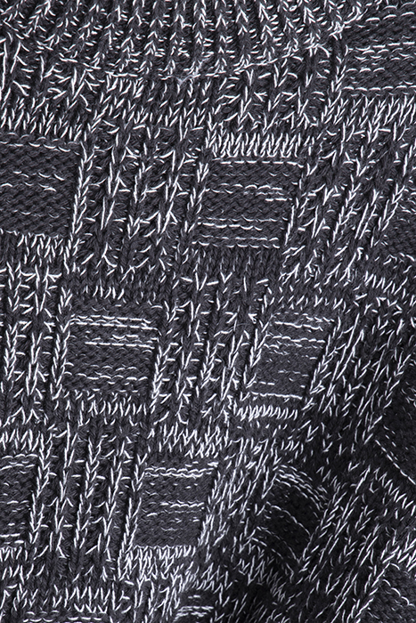 SQUARE KNIT SWEATER BLACK/WHIT 3