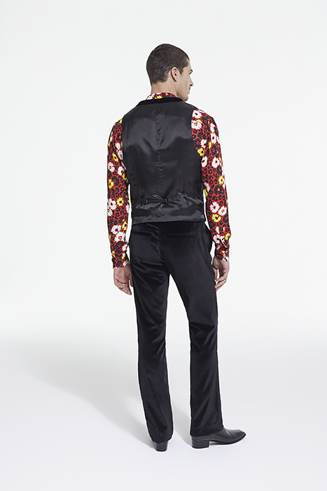 GILET COSTUME VELOURS LISSE BLACK 4