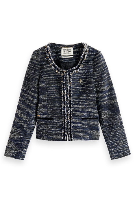 TWEED BLAZER WITH DECORATIVE TAPES NIGHT 4