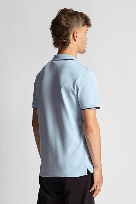 TIPPED POLO SHIRT LIGHT BLUE/ DARK NAVY 2