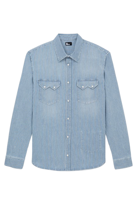 CHEMISE DENIM À RAYURE BLUE DENIM 4