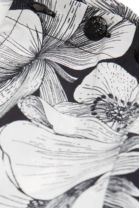 ROBE COURTE MANCHES LONGUES ROMANTIC GARDEN BLACK WHITE 5